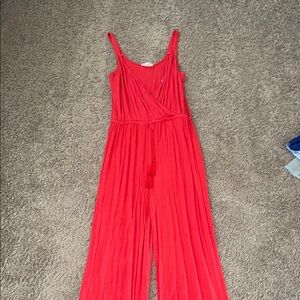 Olive & Oak Red Jumpsuit